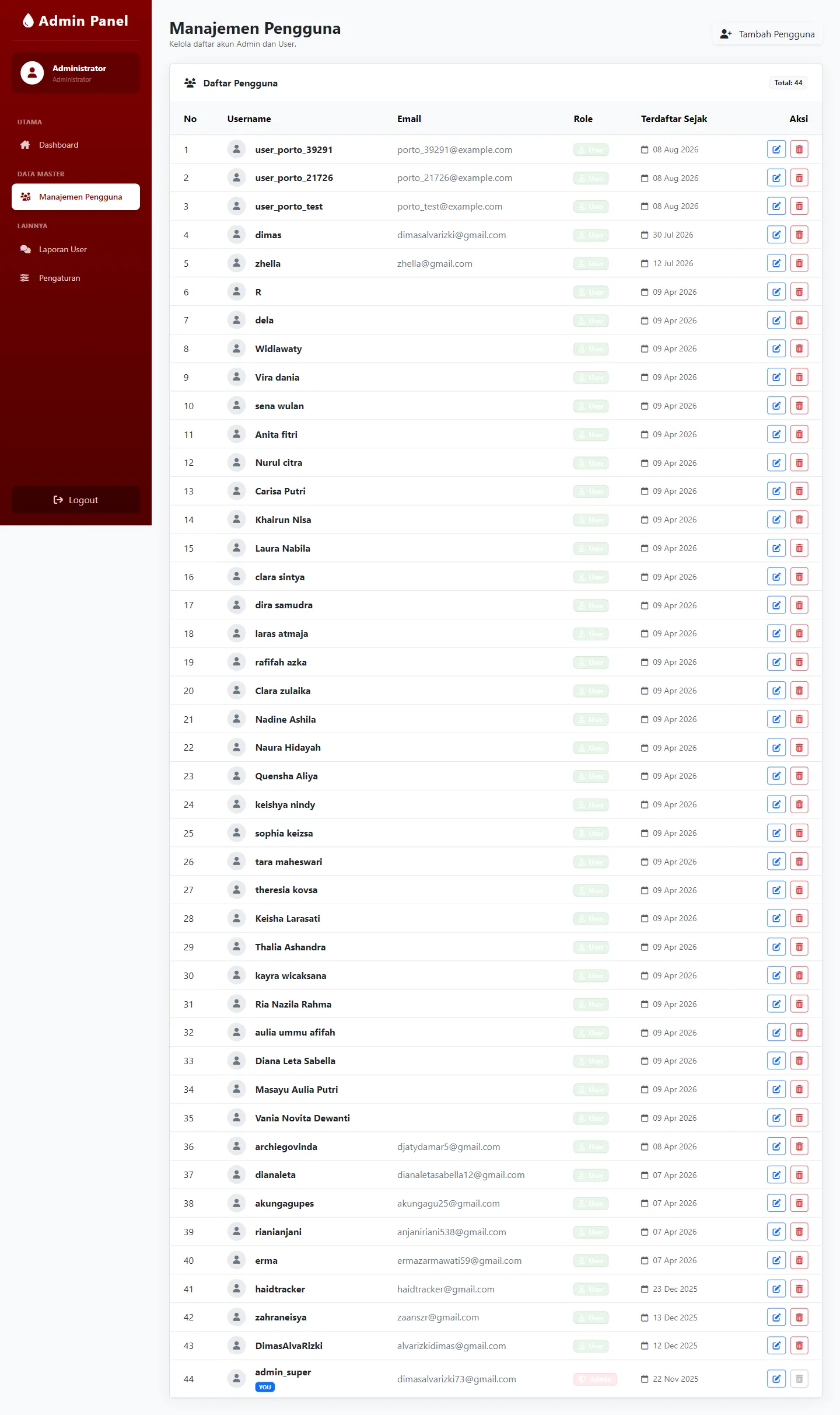 Screenshot Projek 12
